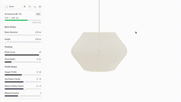 Pleat Collection configurator